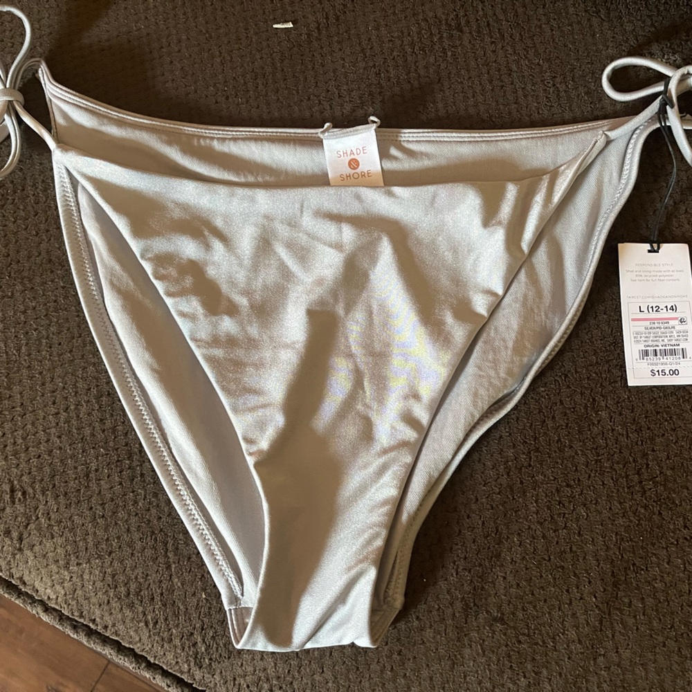 grey/ silver bikini bottoms